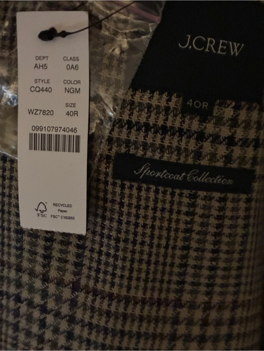 J. Crew Glen Plaid Sport Coat in Tan & Brown NWT